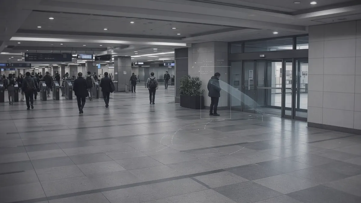 Loitering and unusual behavior flagged in a transit concourse