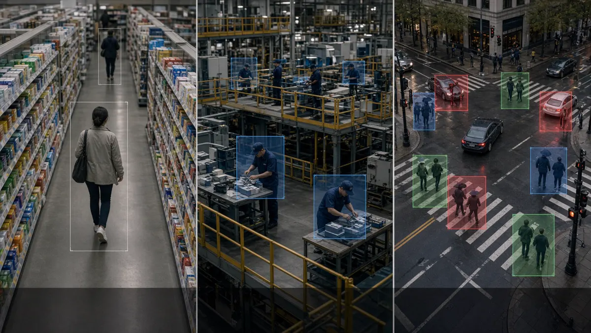 Video analytics spans retail, industry, and city corridors