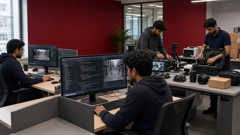 Indian video analytics company engineers building computer vision software, testing edge hardware and packing deployment kits